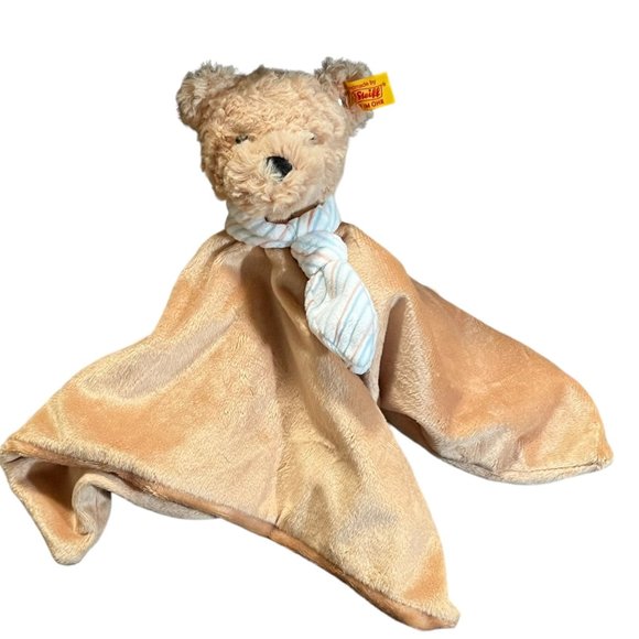 Steiff Jimmy Teddy Bear 10" Beige Comforter Security Baby Blanket Lovie - Picture 1 of 5